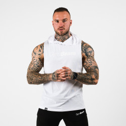 Tielko Hoodie Tank Top White - GymBeam