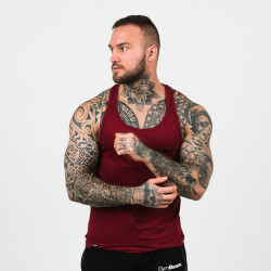 Tielko Stringer Tank Top Burgundy - GymBeam