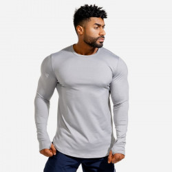 Triko Long Sleeve Statement Muscle Grey - SQUATWOLF