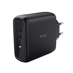 TRUST MAXO 65W 2P USB-C CHARGER BLK 25380