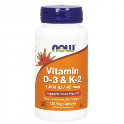 Vitamn D3 & K2 - NOW Foods